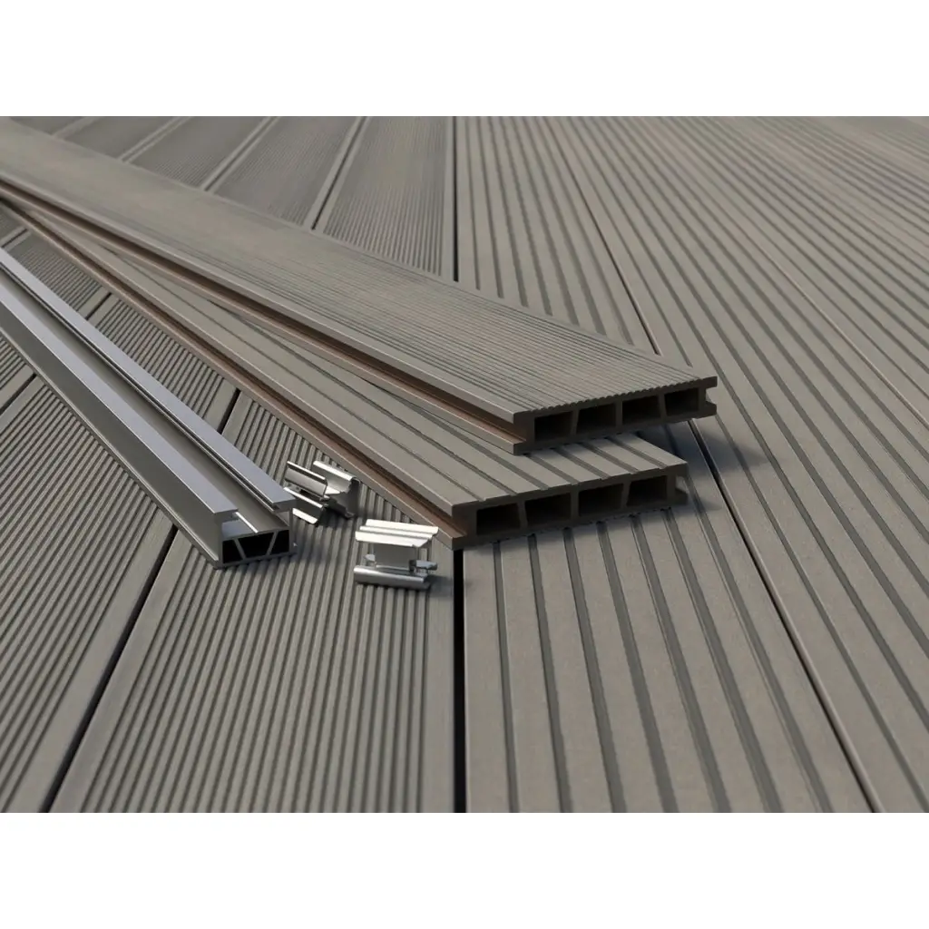 Deska balkonowa tarasowa dwustronna WPC szczotkowana Antracyt 1,2m 25 mm, BD1T01, Deska balkonowa tarasowa, Deska balkonowa WPC, Bergdeck