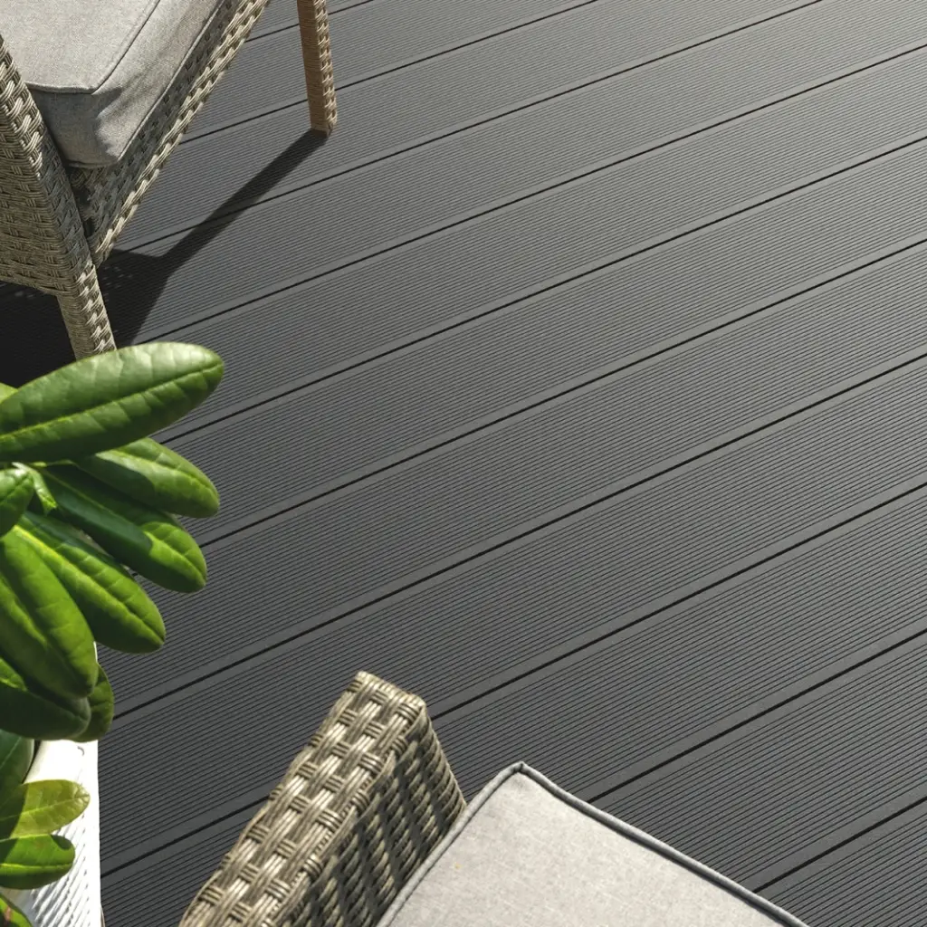 Deska balkonowa tarasowa dwustronna WPC szczotkowana Czarny 1,2m 25 mm, BD1T02, Deska balkonowa tarasowa, Deska balkonowa WPC, Bergdeck