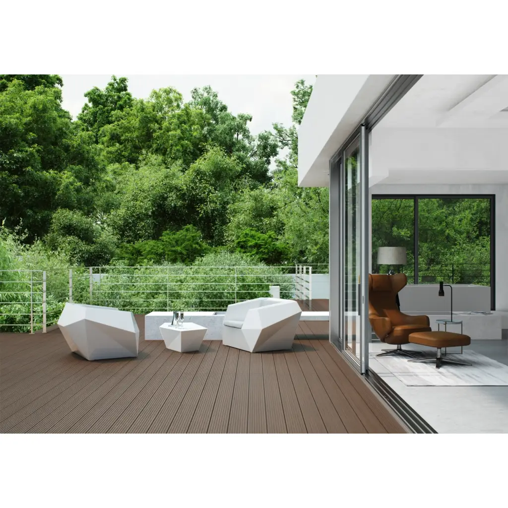 Deska balkonowa tarasowa dwustronna WPC szczotkowana Orzech 1,2m 25 mm, BD1T03, Deska balkonowa tarasowa, Deska balkonowa WPC, Bergdeck