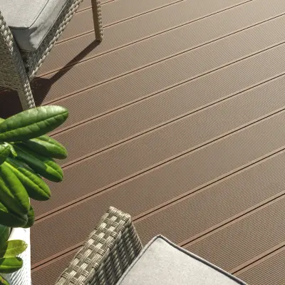 Deska balkonowa tarasowa dwustronna WPC szczotkowana Kasztan 1,2m 25 mm, BD1T04