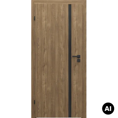 Drzwi Porta Focus 4.A z czarną szybą przylgowe lewe 80 cm, SPWG4A0L08DDT0SZ2KHB00