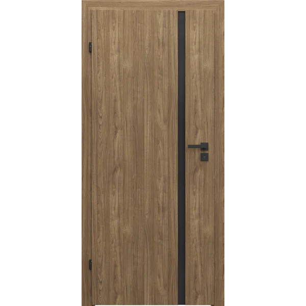 Drzwi Porta Focus 4.A z czarną szybą przylgowe lewe 80 cm,