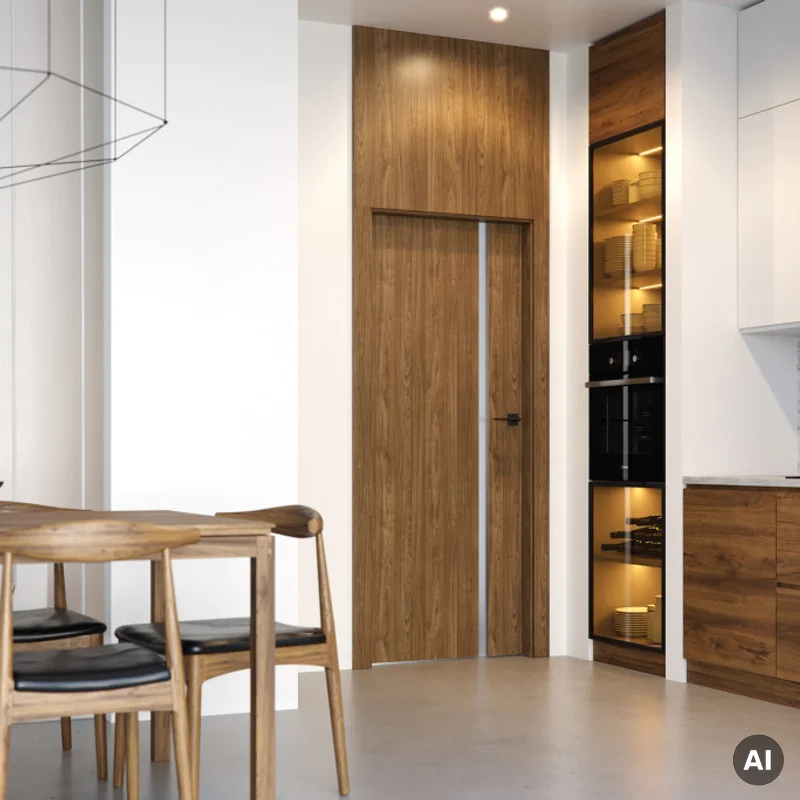 Drzwi Porta Focus 4.A z czarną szybą przylgowe lewe 80 cm,