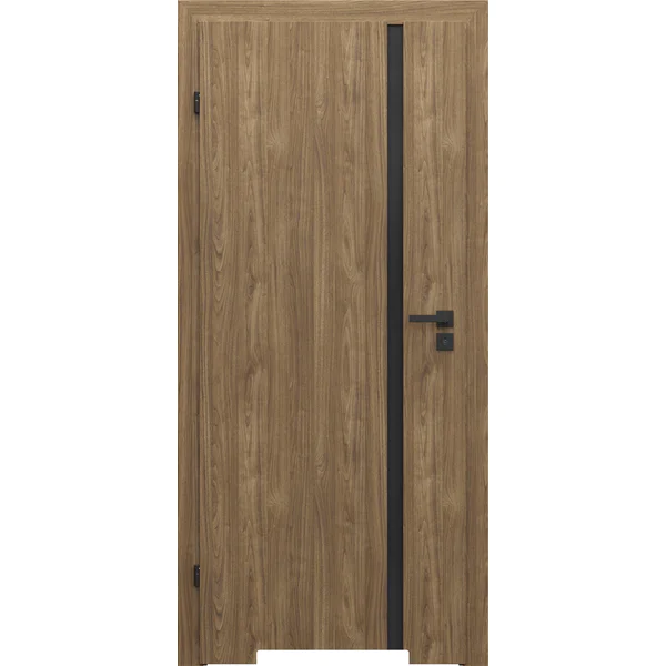 Drzwi Porta Focus 4.A z czarną szybą przylgowe lewe 80 cm 