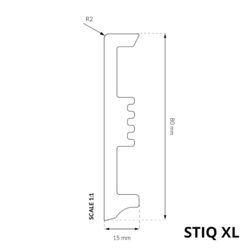 Listwa STIQ XL Czarna 200, 5905167867112 - 3