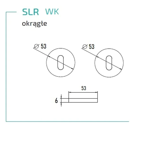 Rozeta okrągła pod klucz pokojowy SLR cz, 5907609715562 - 