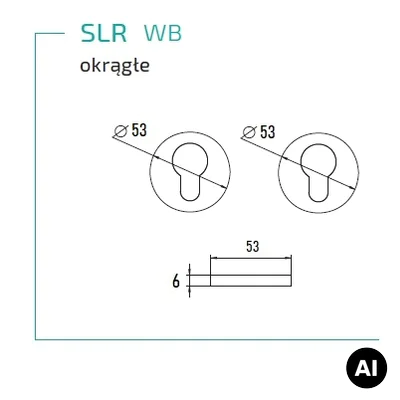 Rozeta okrągła pod wkładkę bębenkową SLR, 5907609715579
