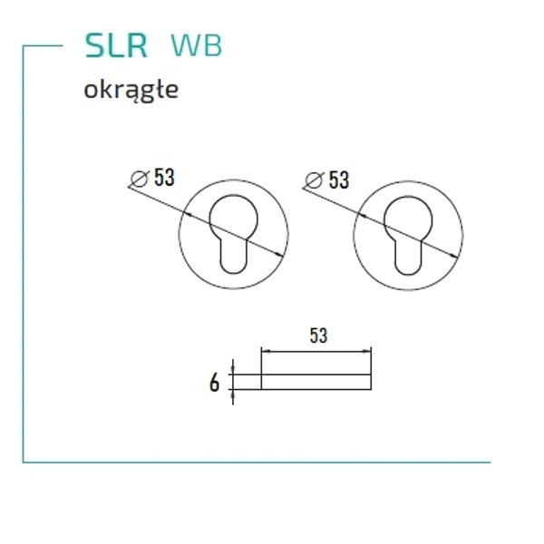 Rozeta okrągła pod wkładkę bębenkową SLR, 590760971557
