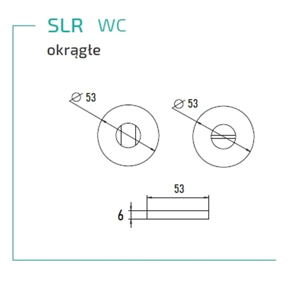 Rozeta okrągła do łazienki/WC SLR czarny, 5907609715586 -