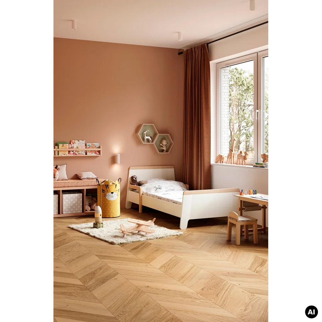 Podłoga drewniana Capri Chevron Natural 15 mm, CAP CH-110, Podłoga warstwowa, Capri Chevron, Lamett