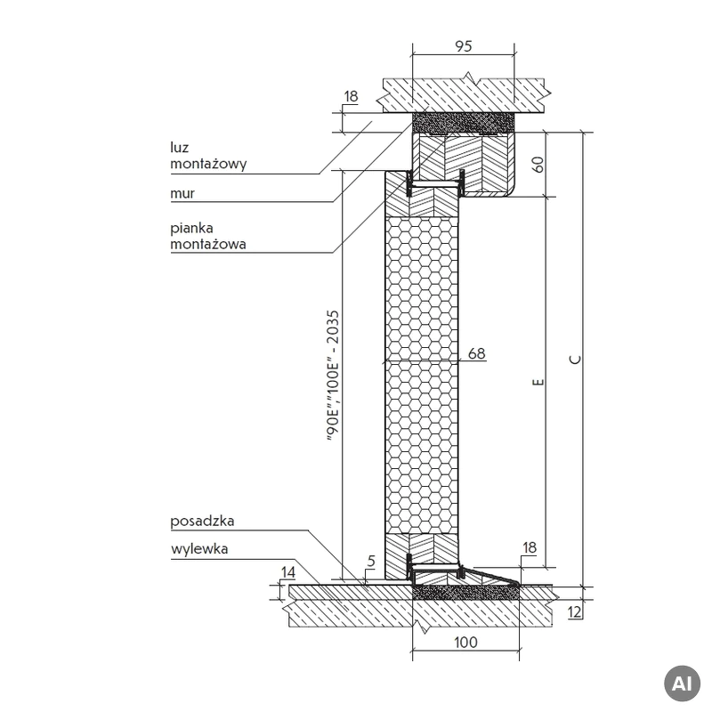 Drzwi zewnętrzne z ościeżnicą Vento 13B Orzech Lewe 90cm
