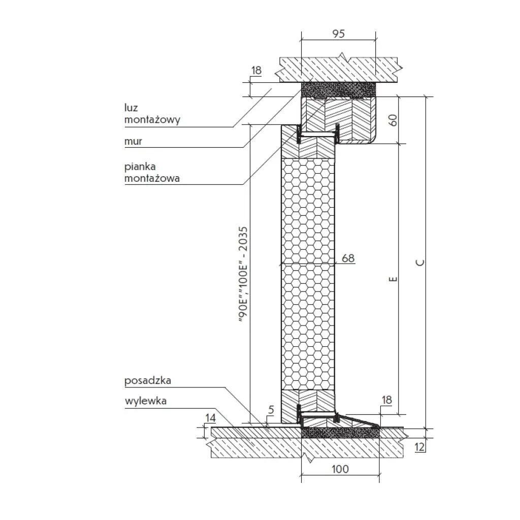 Drzwi zewnętrzne z ościeżnicą Vento 13B Orzech Prawe 90cm CZYSTE POWIETRZE, 5903325284726, Drzwi zewnętrzne, Vento, KR CENTER