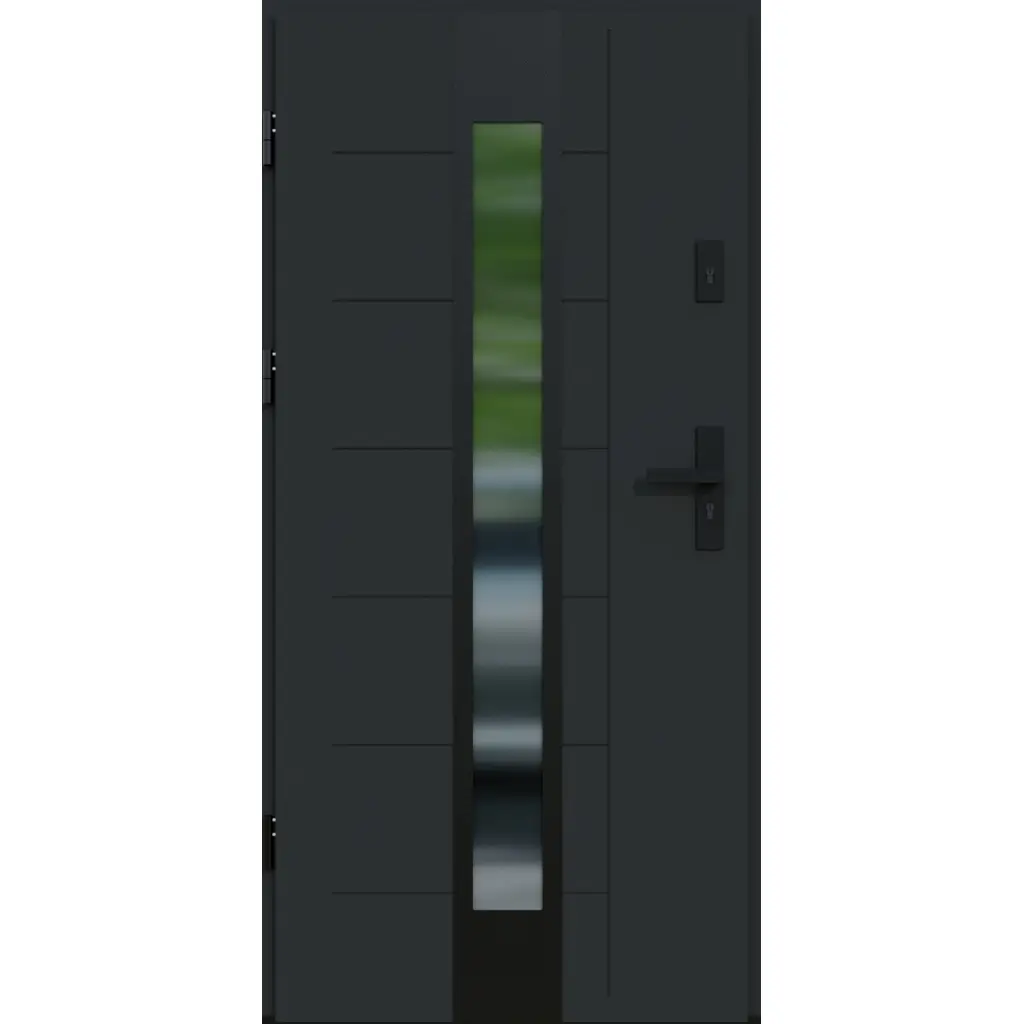 Drzwi zewnętrzne z ościeżnicą Vento 13 Antracyt Lewe 90cm CZYSTE POWIETRZE, 5903325284474, Drzwi zewnętrzne, Vento, KR CENTER