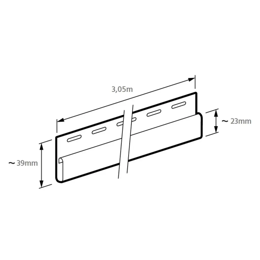 Panele zewnętrzne Listwa końcowa Złoty Dąb SVP-14 3008844, Panele zewnętrzne, Vilo Akcesoria do paneli zewnętrznych, Vilo
