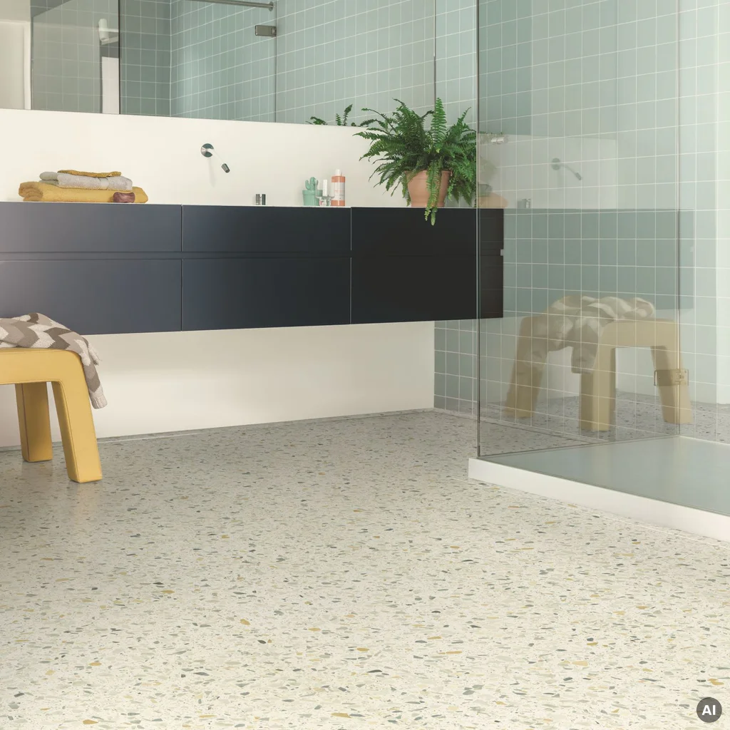Terrazzo multi colour Klasa 33 2.5 mm TAK, SGTC20307, panele winylowe, Blush, Quick-Step Unilin