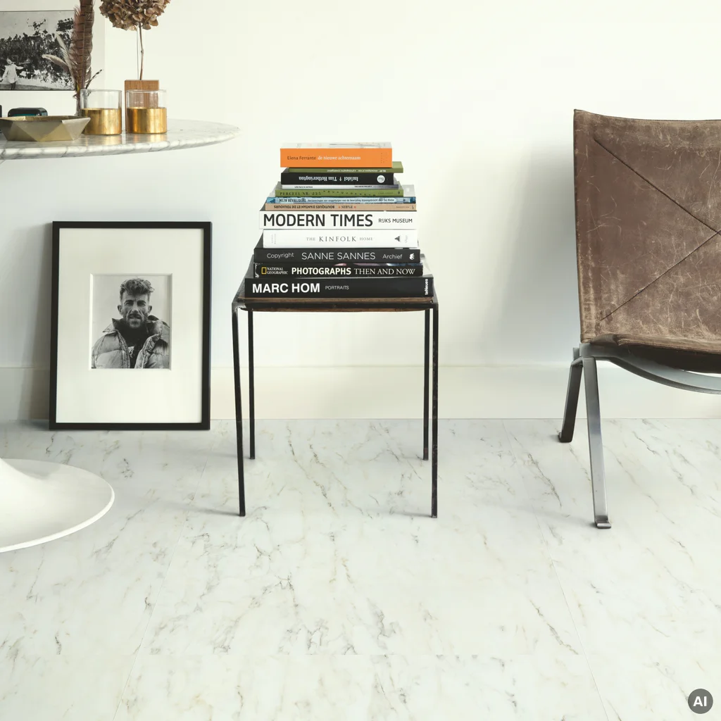 Luna marble white Klasa 33 2.5 mm TAK, SGTC20305, panele winylowe, Blush, Quick-Step Unilin