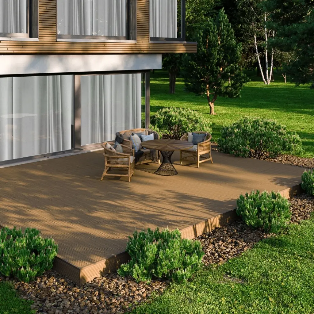 Deska tarasowa Wood szczotkowana Teak 2,4m 25 mm, BW0007, Deska tarasowa, Bergdeck Wood, Bergdeck