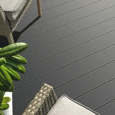 Deska tarasowa dwustronna BERGDECK B150 szczotkowana Czarny 4m 25 mm, BD7102