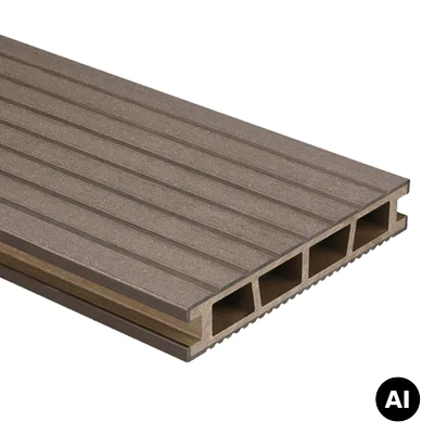 Deska tarasowa dwustronna BERGDECK B150 szczotkowana Orzech 4m 25 mm, BD7103