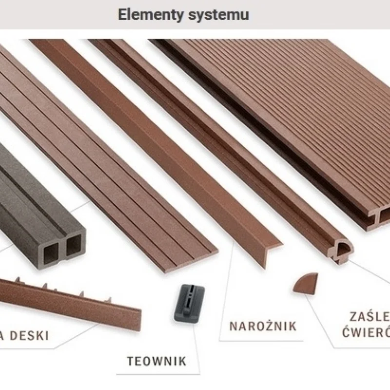 Deska tarasowa dwustronna BERGDECK B150 szczotkowana Orzech