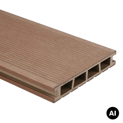 Deska tarasowa dwustronna BERGDECK B150 szczotkowana Kasztan 4m 25 mm, BD7104