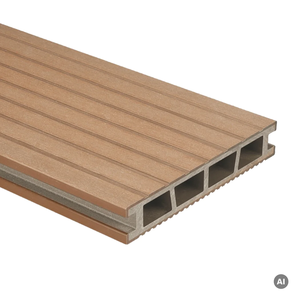 Deska tarasowa dwustronna BERGDECK szczotkowana Wild Teak 4m 25 mm, BD7108, Deska tarasowa, Deska tarasowa BERGDECK WPC 4m, Bergdeck