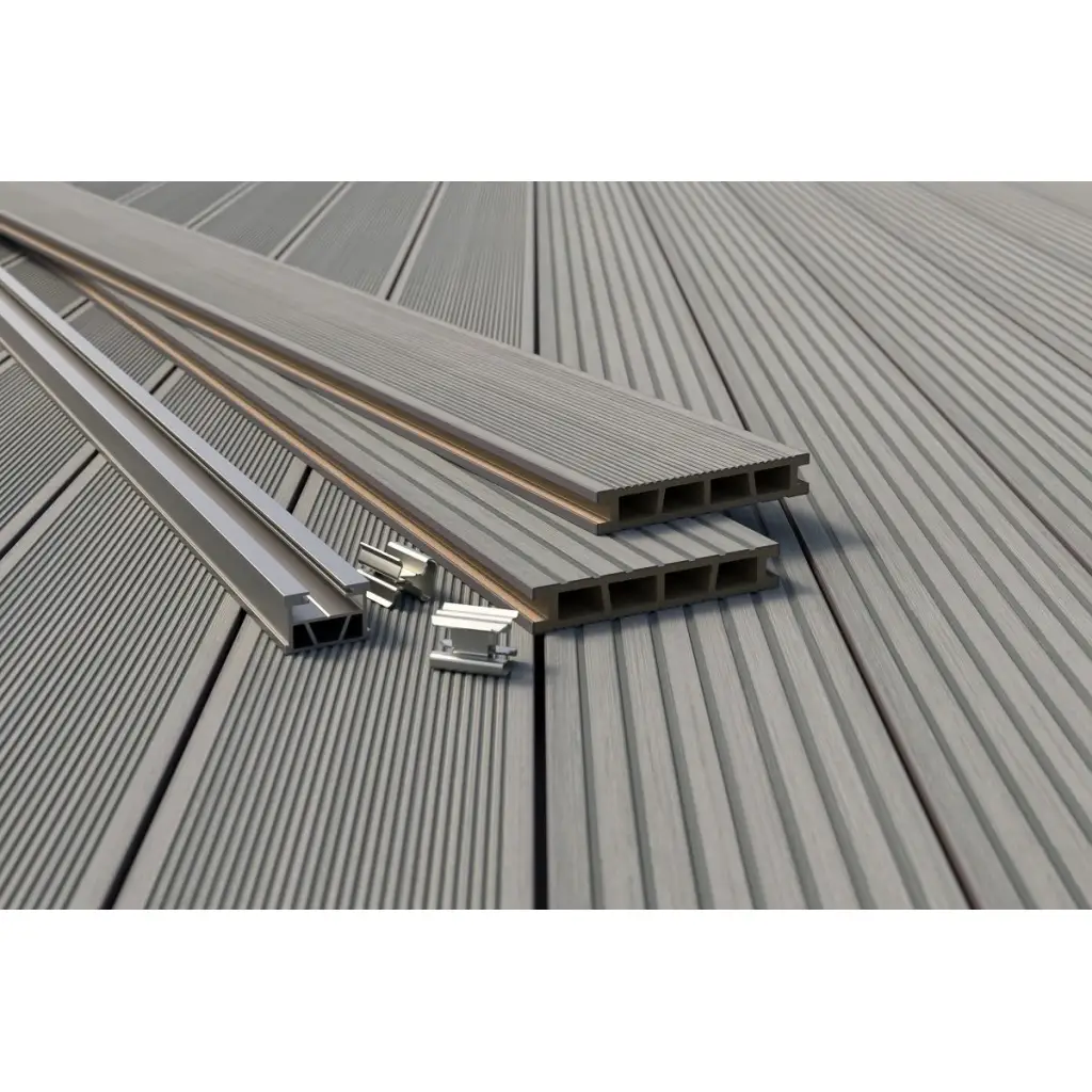 Deska tarasowa dwustronna BERGDECK Pure Antracyt 2,4m 25 mm, BP1001, Deska tarasowa, Deska tarasowa BERGDECK WPC Pure, Bergdeck