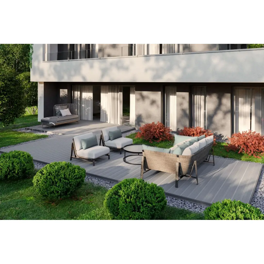 Deska tarasowa dwustronna BERGDECK Pure Antracyt 2,4m 25 mm, BP1001, Deska tarasowa, Deska tarasowa BERGDECK WPC Pure, Bergdeck