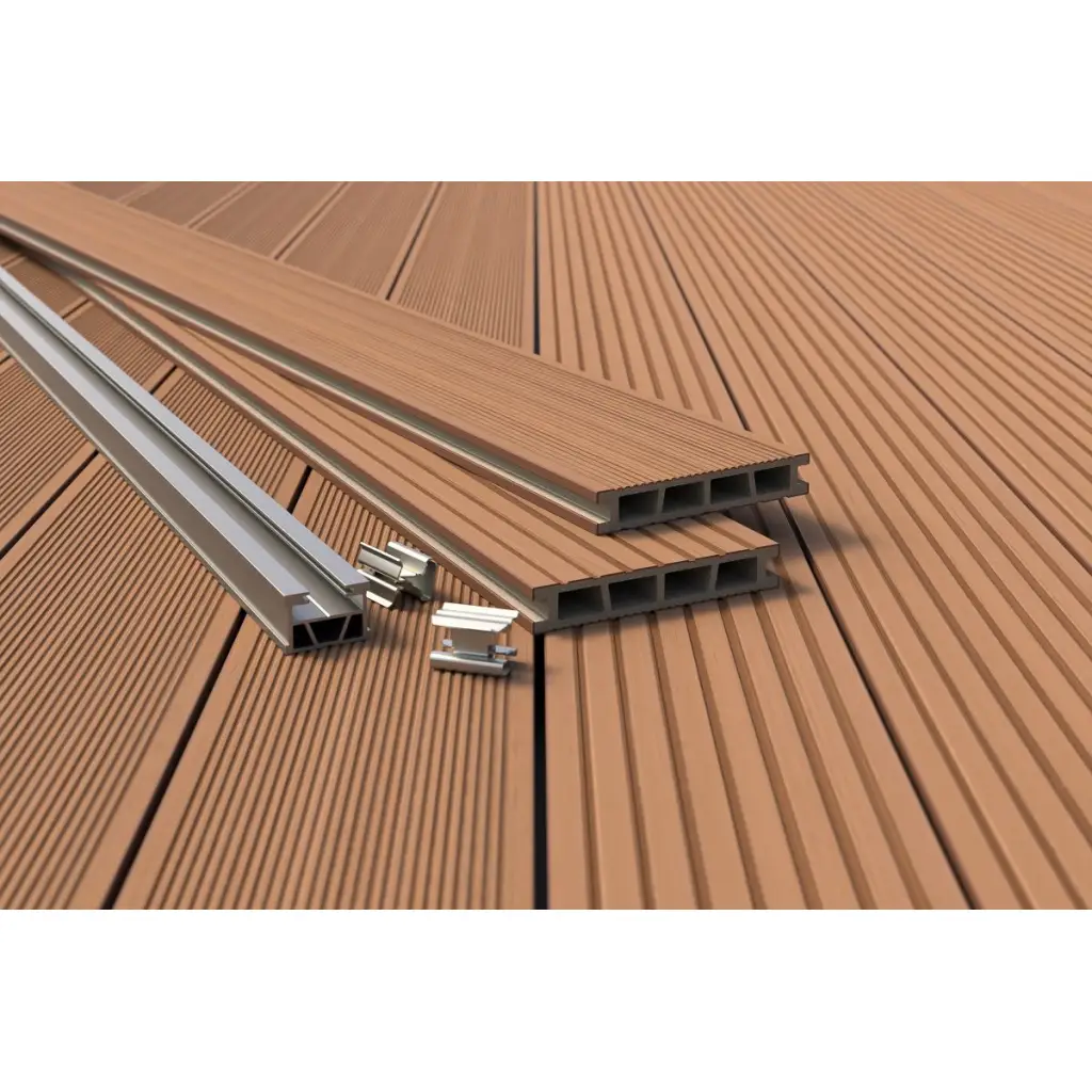 Deska tarasowa dwustronna BERGDECK Pure Kasztan 2,4m 25 mm, BP1004, Deska tarasowa, Deska tarasowa BERGDECK WPC Pure, Bergdeck