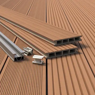 Deska tarasowa dwustronna BERGDECK Pure Kasztan 2,4m 25 mm, BP1004