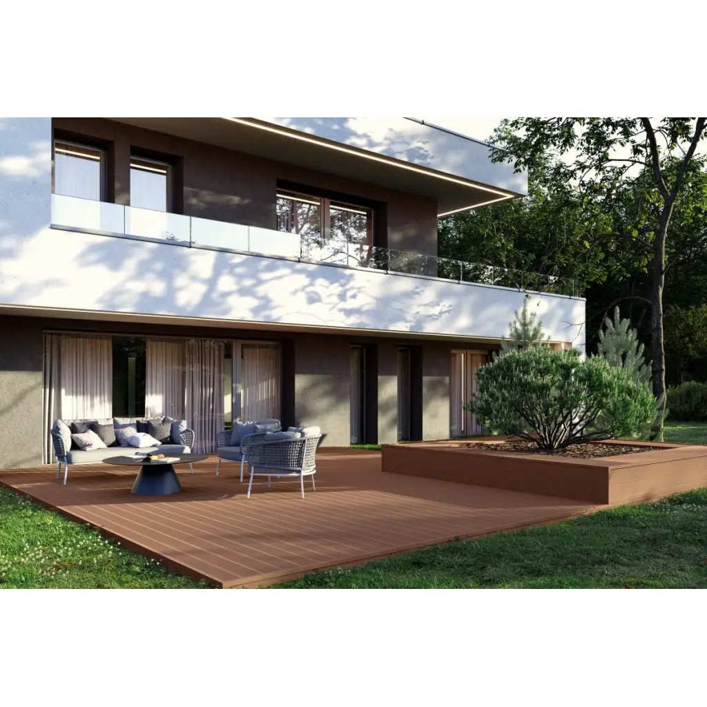 Deska tarasowa dwustronna BERGDECK Pure Kasztan 2,4m 25 mm, BP1004, Deska tarasowa, Deska tarasowa BERGDECK WPC Pure, Bergdeck