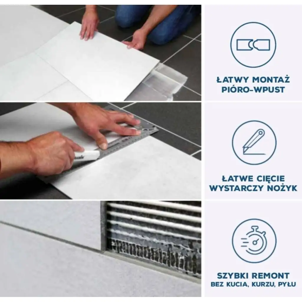 Panele winylowe Vigone Alice White 51024 Klasa 34 3.2 mm, Panele winylowe, Ceramin, Classen
