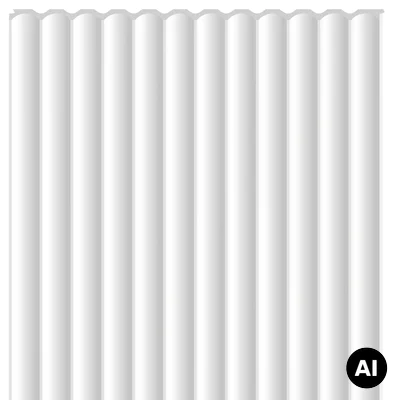 Lamele Panel Linerio XS-Line Wave White 60658, 6065811