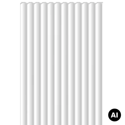 Lamele Panel Linerio XS-Line Wave White 60658, 6065811