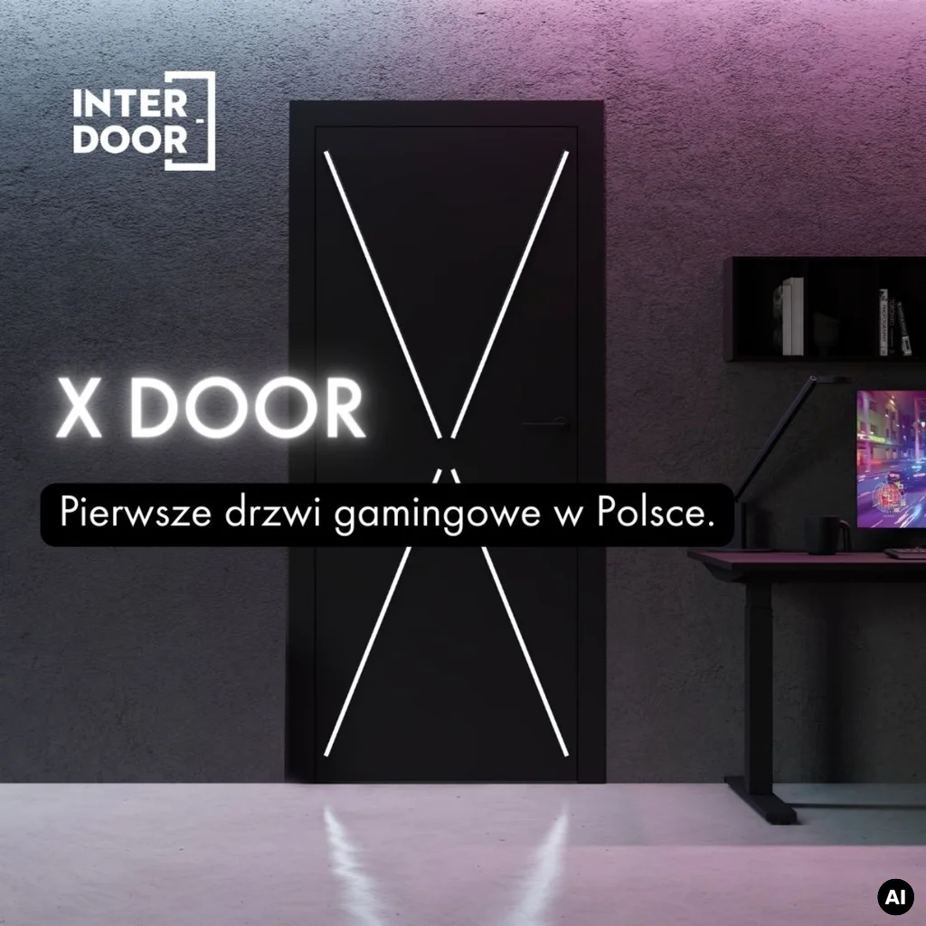 Drzwi gamingowe XDOOR, Drzwi wewnętrzne, X DOOR, Interdoor