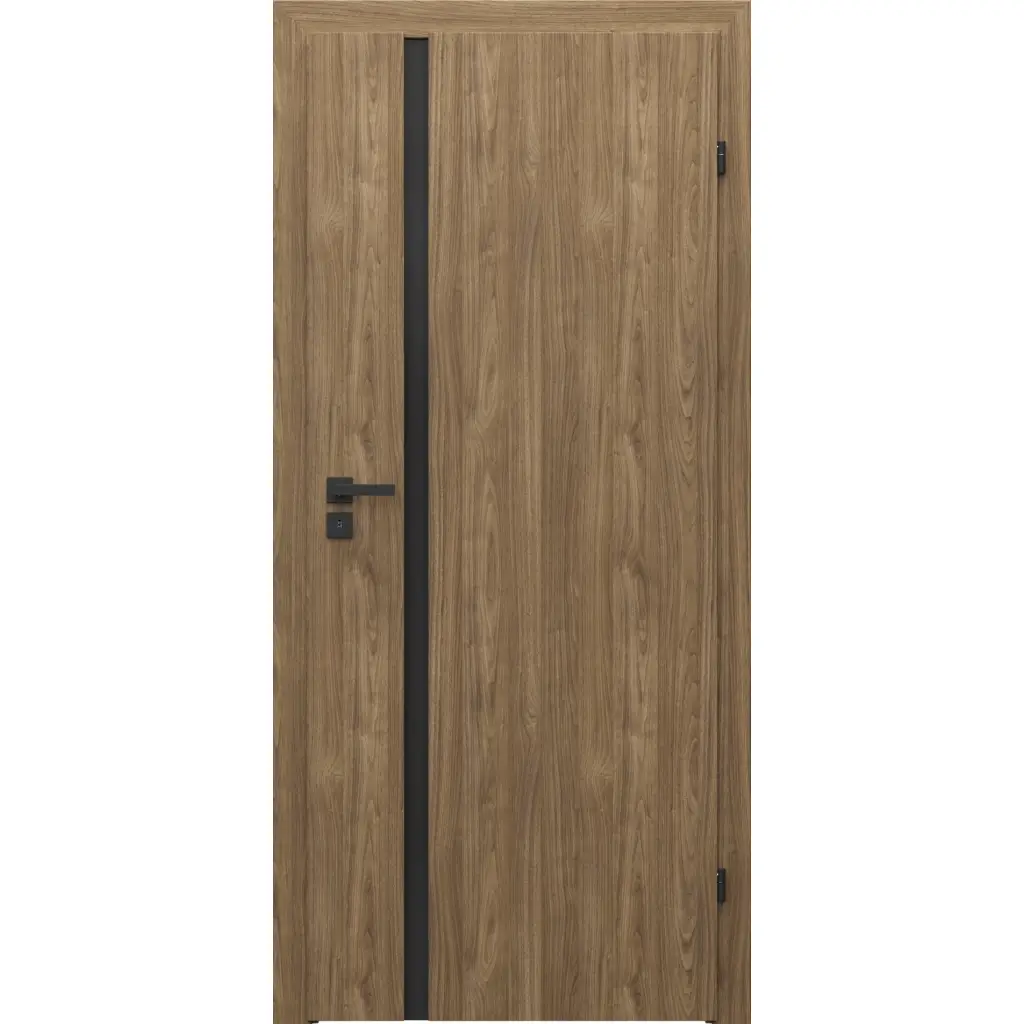 Drzwi Porta Focus 4.A z czarną szybą przylgowe prawe 80 cm, SPWG4A0P08DDT0SZ2KHB00, Drzwi wewnętrzne, Porta FOCUS, PORTA