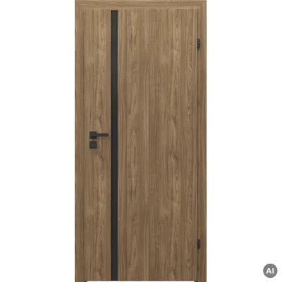 Drzwi Porta Focus 4.A z czarną szybą przylgowe prawe 80 cm, SPWG4A0P08DDT0SZ2KHB00