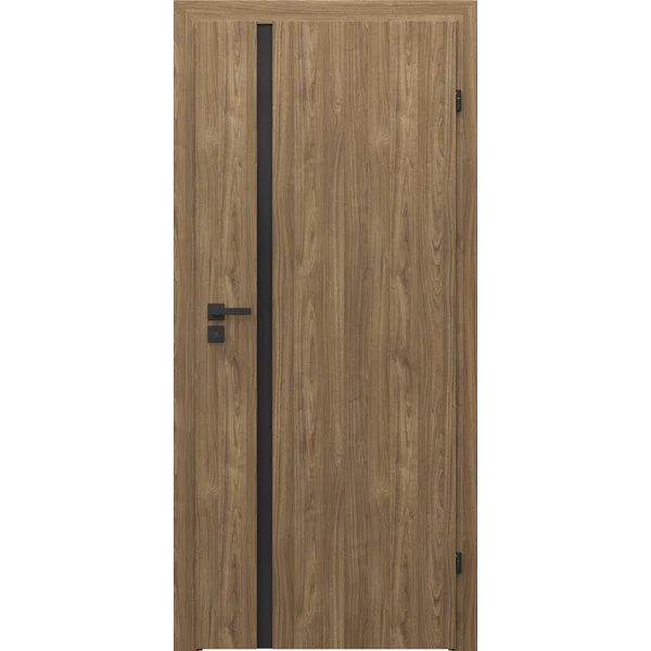 Drzwi Porta Focus 4.A z czarną szybą przylgowe prawe 80 cm