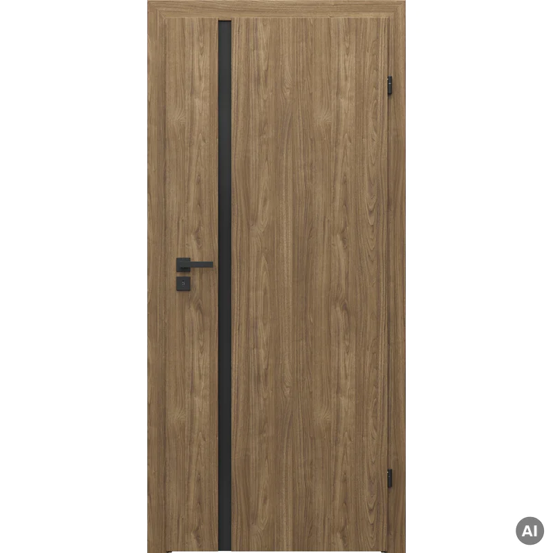 Drzwi Porta Focus 4.A z czarną szybą przylgowe prawe 80 cm