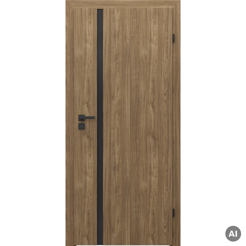 Drzwi Porta Focus 4.A z czarną szybą przylgowe prawe 80 cm