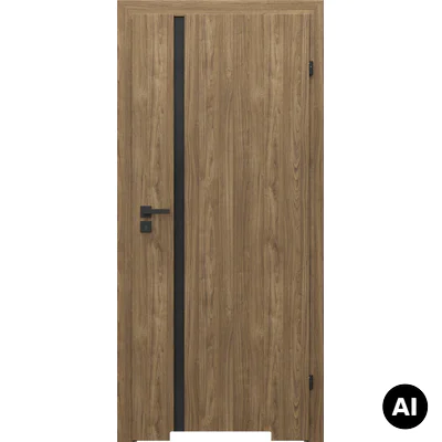 Drzwi Porta Focus 4.A z czarną szybą przylgowe prawe 80 cm WC, SPWG4A0P08DDTWSB2KHB00