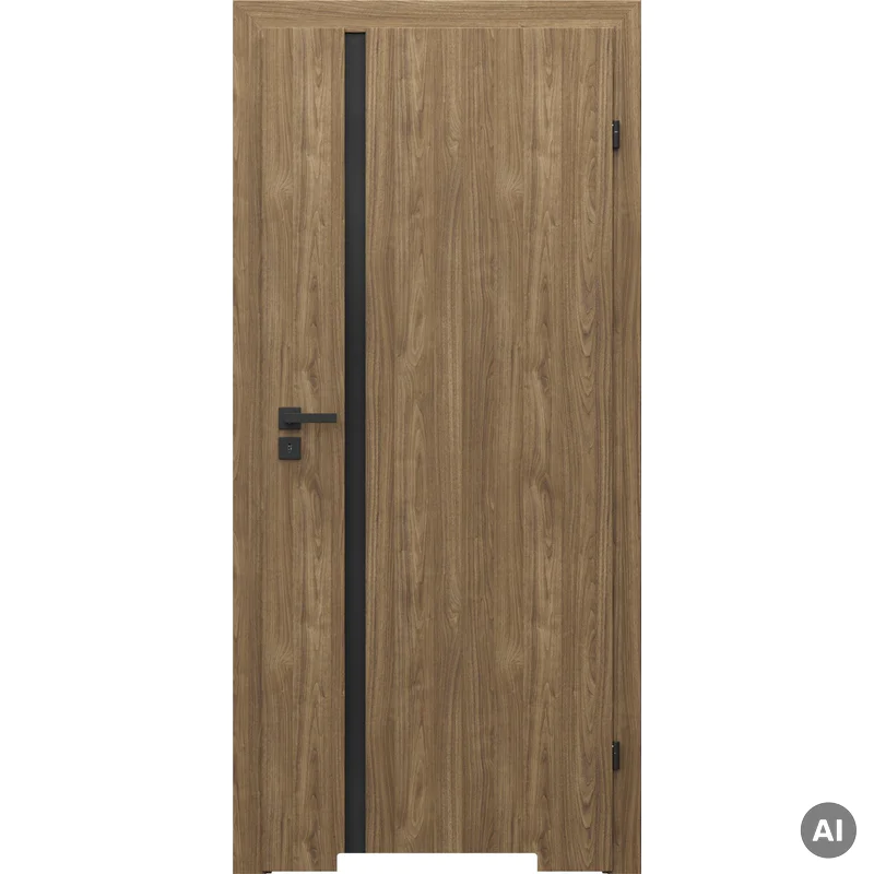 Drzwi Porta Focus 4.A z czarną szybą przylgowe prawe 80 cm