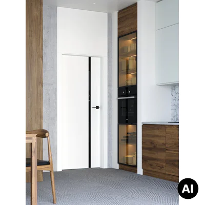 Drzwi Porta Focus 4.A z czarną szybą przylgowe prawe 80 cm WC, SPWG4A0P08DDTWSB2KHB00