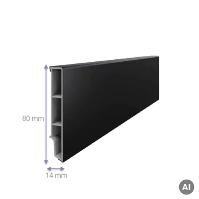 Listwa przypodłogowa Sempla Czarna 702A, 3030575