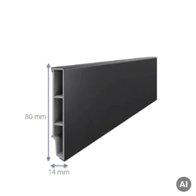 Listwa przypodłogowa Sempla Ciemnoszara 703A, 3030576