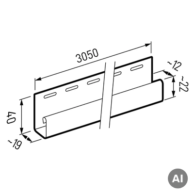 Listwa zakończeniowa J-Trim Biała SV-15 30006206, 30006206