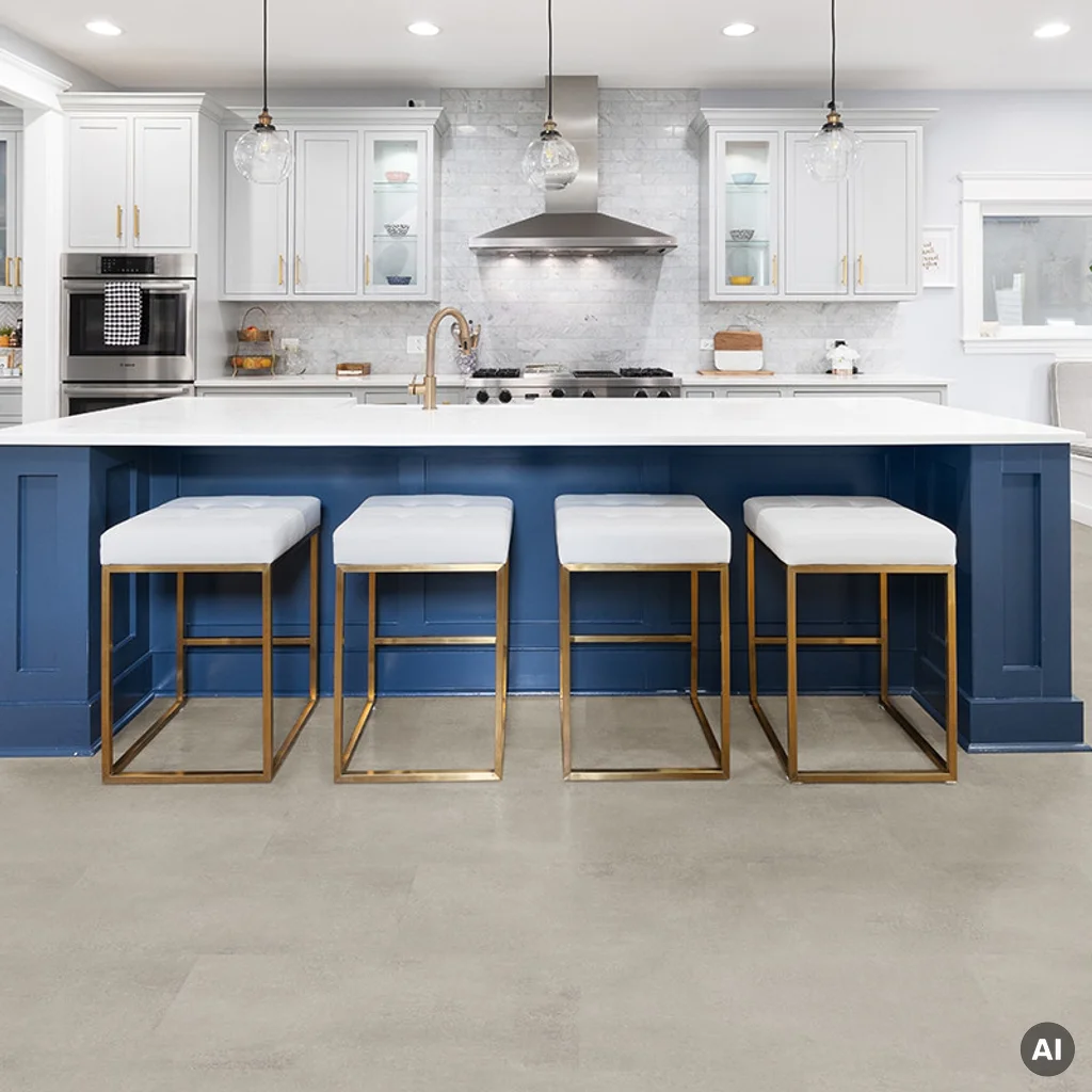 Panele winylowe SPC Caldera Concrete Pearl 6.5 mm Klasa 33, CAL-4022 (405*810)-IB, Podłoga winylowa, Caldera Concrete, Lamett ParquetVinyl