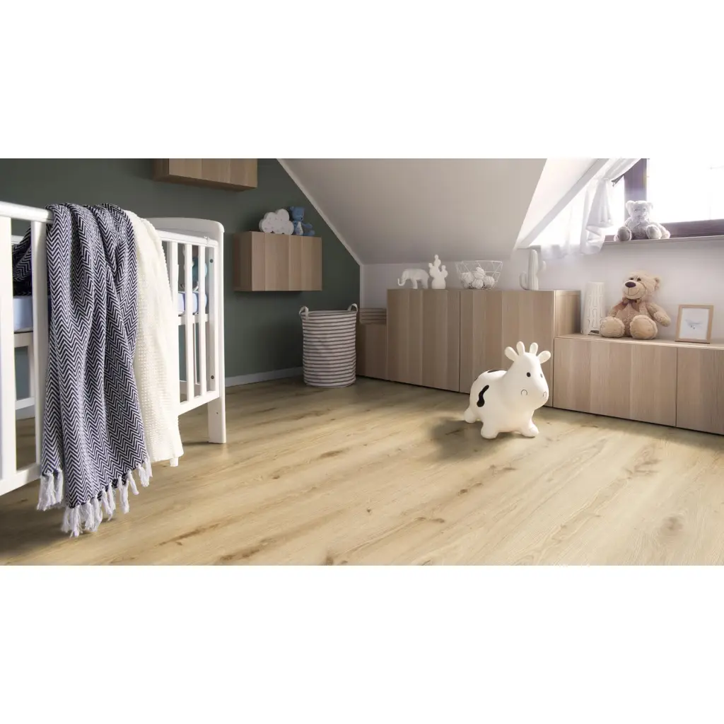 Panele winylowe ze zintegrowanym podkładem SPC Primary Oak Light Brown 260030005 Klasa 33 5 mm, Panele winylowe, Essence Rigid 55, Tarkett