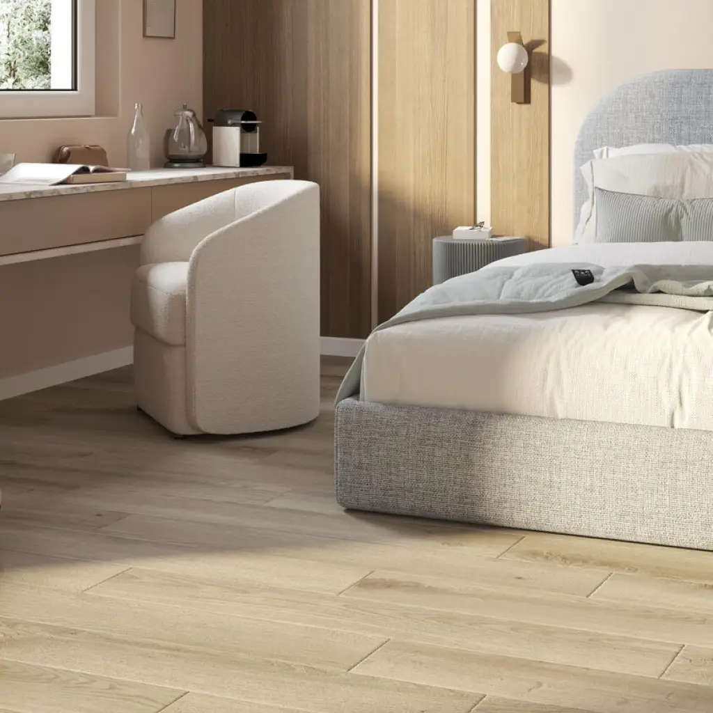 Panele winylowe ze zintegrowanym podkładem SPC Contemporary Oak Natural 280006009 Klasa 33 5.5 mm, Panele winylowe, Elegance Rigid 55, Tarkett