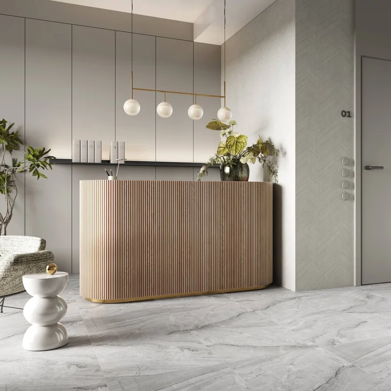 Panele winylowe SPC Ash Grey 60x60 Marmur Kamień Szary Jasn